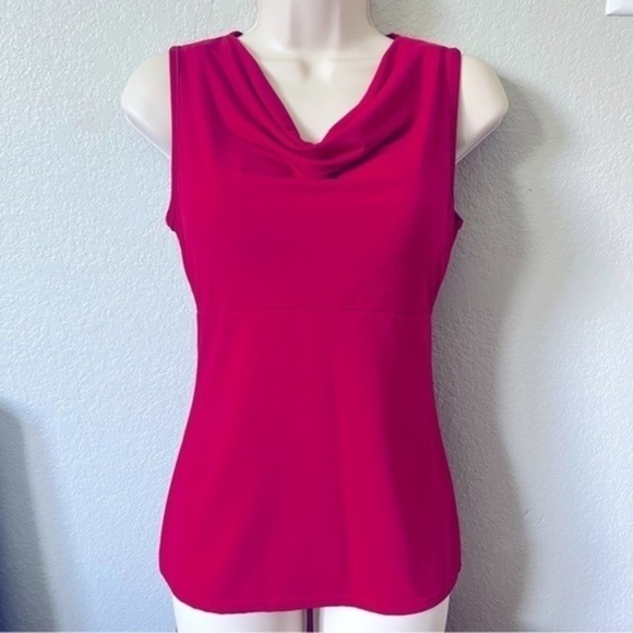 Tempted Sleeveless Cowl Neck Blouse Womens Red Size Small - Picture 11 of 12